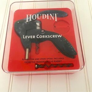 Houdini Lever Corkscrew Spare Spiral Included by Metrokane Missing Foil Cutter